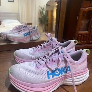 Bondi 8 Hoka’s, Pink Twilight/Waterpark